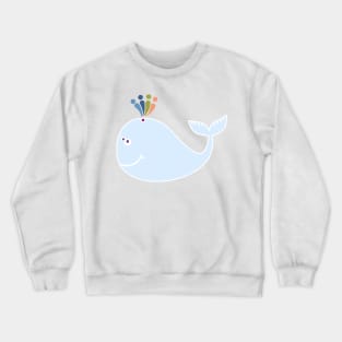 Rainbow whale Crewneck Sweatshirt